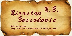 Miroslav Bosioković vizit kartica